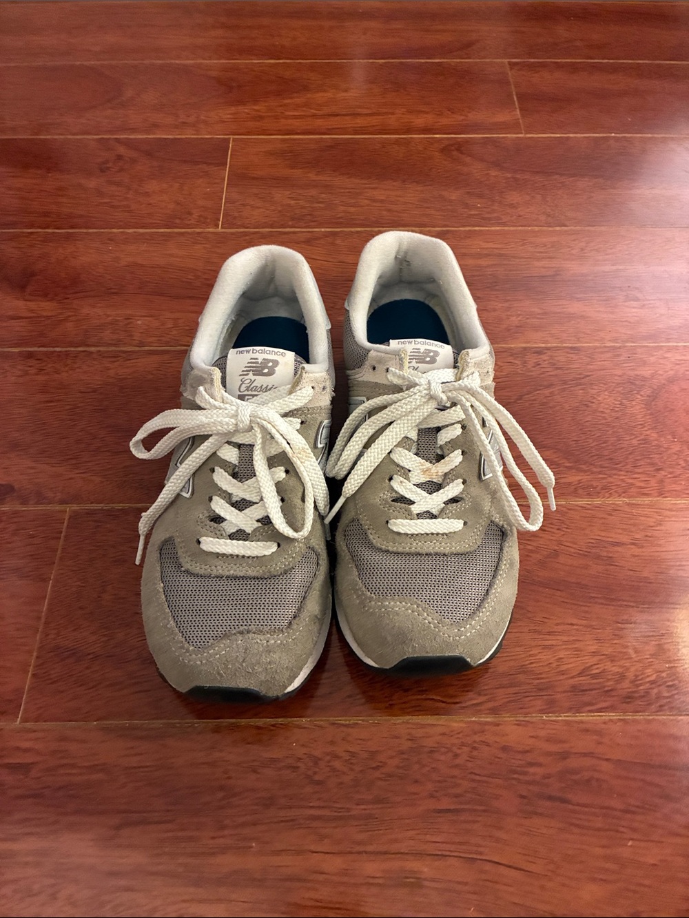 New Balance Women's Taupe and White Retro Sneakers